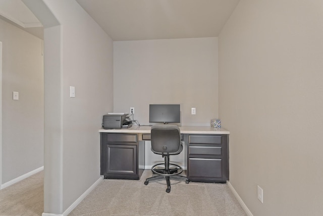 17006 Shannon Lake Ct, Houston, TX 77044 - office space with light colored carpet, baseboards, and arched walkways
