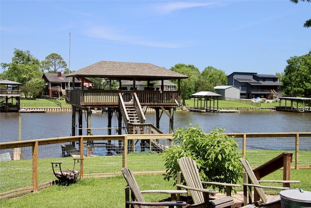323 E County Road 461b, Brazoria, TX 77422 - dock area with a water view and a gazebo