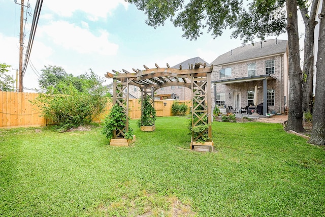 7608 Janak Dr, Houston, TX 77055 - view of yard with a patio area and a pergola