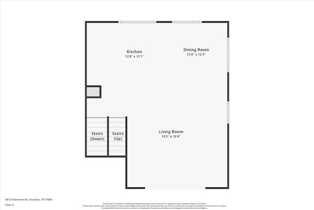 4812 Chenevert St Unit A, Houston, TX 77004 - property floor plan