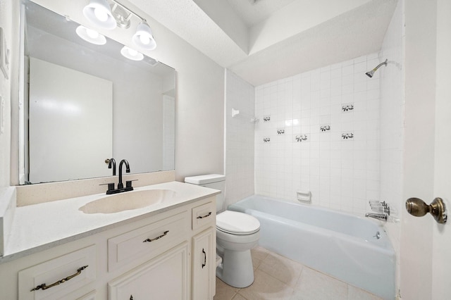 17116 Beaver Springs Dr Unit 7, Houston, TX 77090 - bathroom featuring bathtub / shower combination, toilet, tile patterned flooring, and vanity
