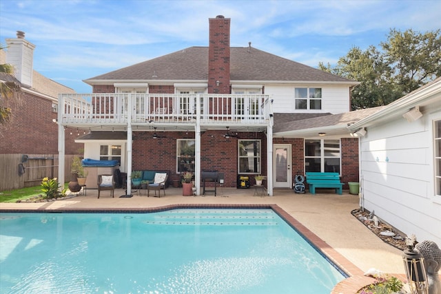 2326 Pin Hook Ct, Seabrook, TX 77586 - view of swimming pool featuring a patio