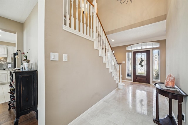 3919 Park Circle Way, Houston, TX 77059 - entrance foyer with baseboards and stairs