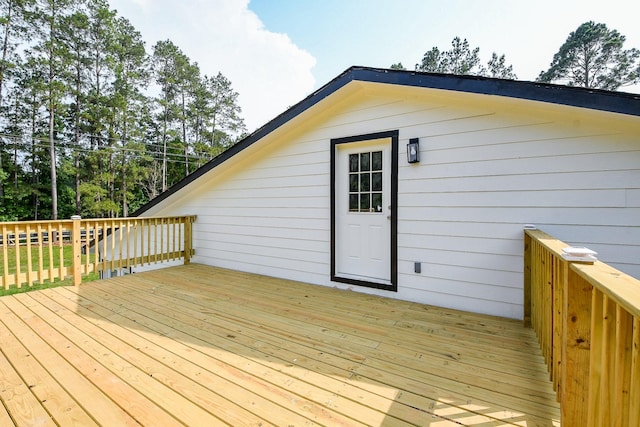 527 Fm 787th Rd E, Cleveland, TX 77327 - view of wooden deck