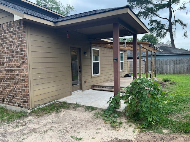 16127 Port O Call St, Crosby, TX 77532 - view of patio featuring a deck