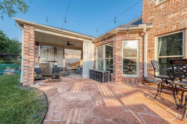8807 Stones Throw Ln, Missouri City, TX 77459 - view of patio featuring a ceiling fan