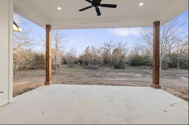 16685 Kelton, Iola, TX 77861 - view of patio / terrace featuring ceiling fan