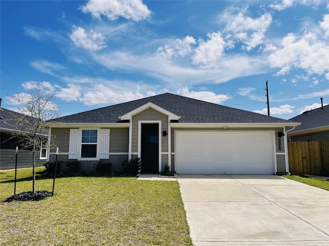 3231 Langley Bend Ln, Fulshear, TX 77441 - single story home featuring concrete driveway, a shingled roof, and an attached garage