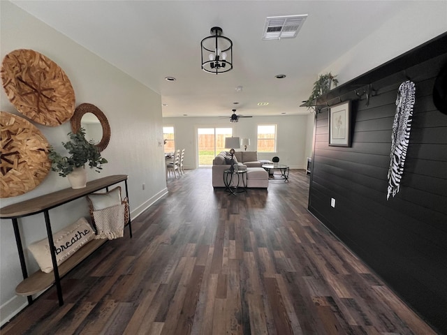 1618 Del Norte St, Houston, TX 77018 - corridor featuring dark wood-type flooring, baseboards, and recessed lighting