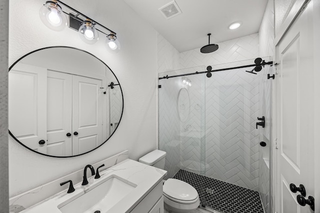 17070 Marie Village Dr, Conroe, TX 77306 - full bath with a shower stall, vanity, and toilet