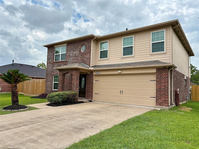 3403 Fox Ct, Pearland, TX 77581 - traditional home featuring brick siding, an attached garage, and driveway