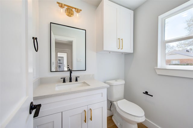 1810 Eagle Falls Ct, Houston, TX 77077 - half bath with toilet, vanity, and baseboards