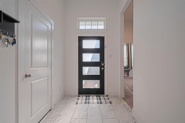 4507 Mustang Run Dr, Rosenberg, TX 77469 - entryway featuring light marble finish floors and baseboards
