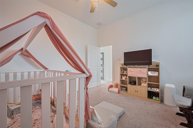 4507 Mustang Run Dr, Rosenberg, TX 77469 - carpeted bedroom with a ceiling fan