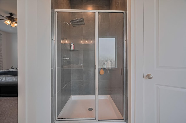 4507 Mustang Run Dr, Rosenberg, TX 77469 - full bath with ensuite bath, a stall shower, and ceiling fan