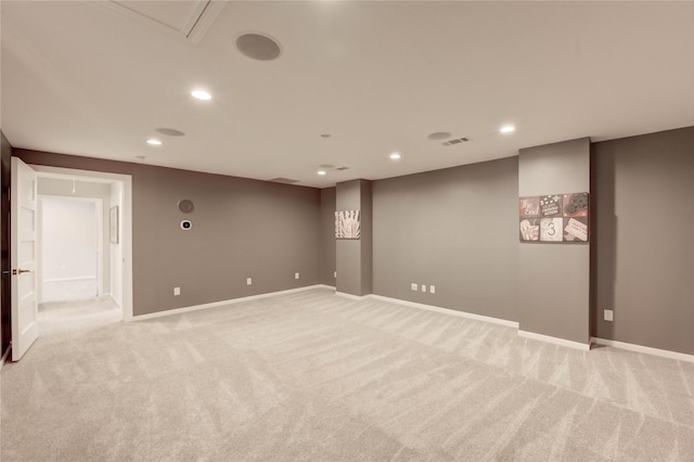 1802 Cobblestone Ct, Richmond, TX 77406 - basement featuring light colored carpet, recessed lighting, and baseboards