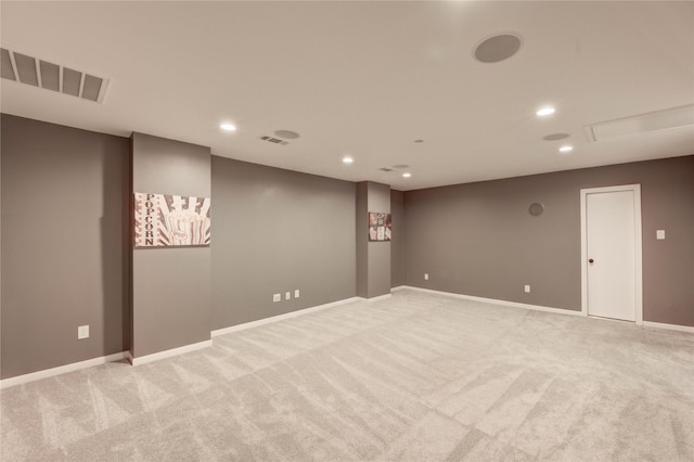 1802 Cobblestone Ct, Richmond, TX 77406 - below grade area with light colored carpet, recessed lighting, and baseboards
