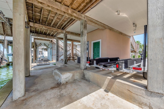 247 Isles End Rd, Tiki Island, TX 77554 - view of patio / terrace with stairway