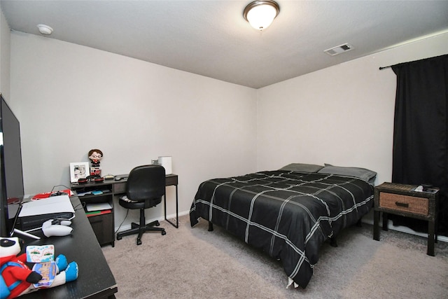 7419 French Quarter Ct, Fulshear, TX 77441 - bedroom with light carpet, an office area, and baseboards
