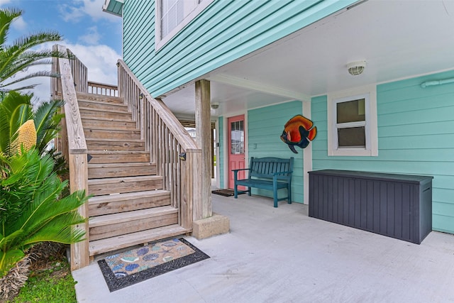 4126 Reeves Dr, Galveston, TX 77554 - doorway to property with a patio area