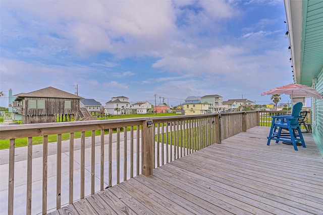4126 Reeves Dr, Galveston, TX 77554 - deck featuring a residential view