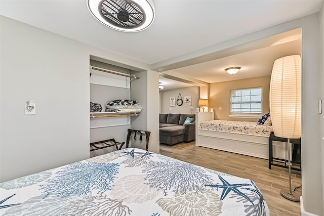 4126 Reeves Dr, Galveston, TX 77554 - bedroom featuring wood finished floors