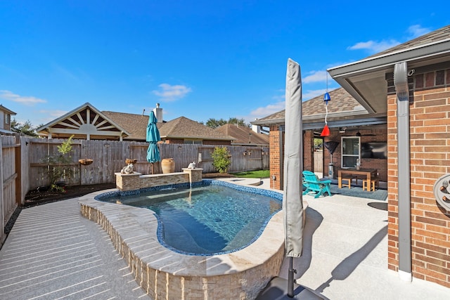 2517 Royal Terns Ct, League City, TX 77573 - view of swimming pool with a fenced backyard and a patio