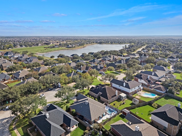 2517 Royal Terns Ct, League City, TX 77573 - aerial view of property's location with a large body of water and nearby suburban area