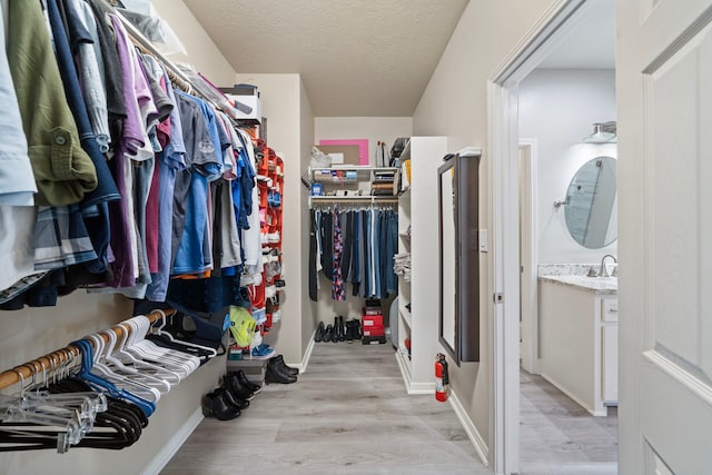 2517 Royal Terns Ct, League City, TX 77573 - walk in closet featuring light wood-style floors