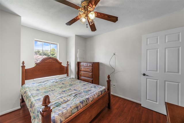 14531 County Cress Dr, Houston, TX 77047 - bedroom with wood finished floors, baseboards, and a ceiling fan