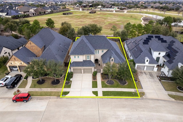 6914 Champion Trl, Katy, TX 77493 - aerial perspective of suburban area featuring property parcel outlined
