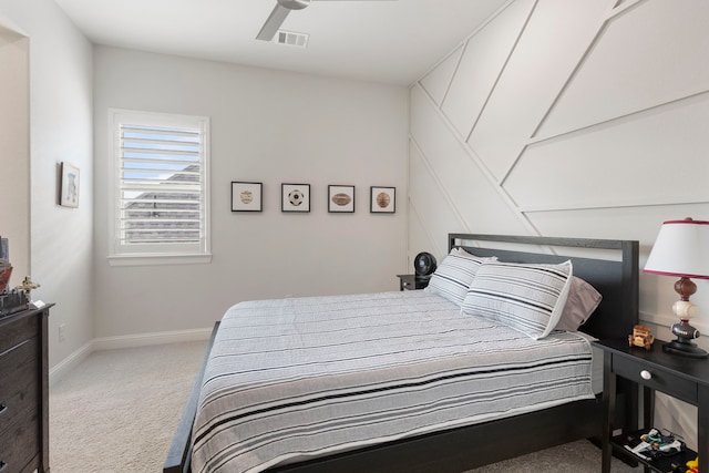6914 Champion Trl, Katy, TX 77493 - carpeted bedroom featuring baseboards and a ceiling fan