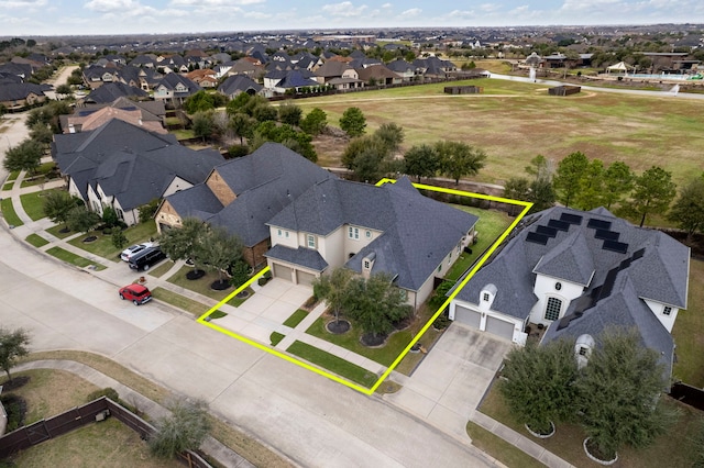 6914 Champion Trl, Katy, TX 77493 - aerial perspective of suburban area with property parcel outlined