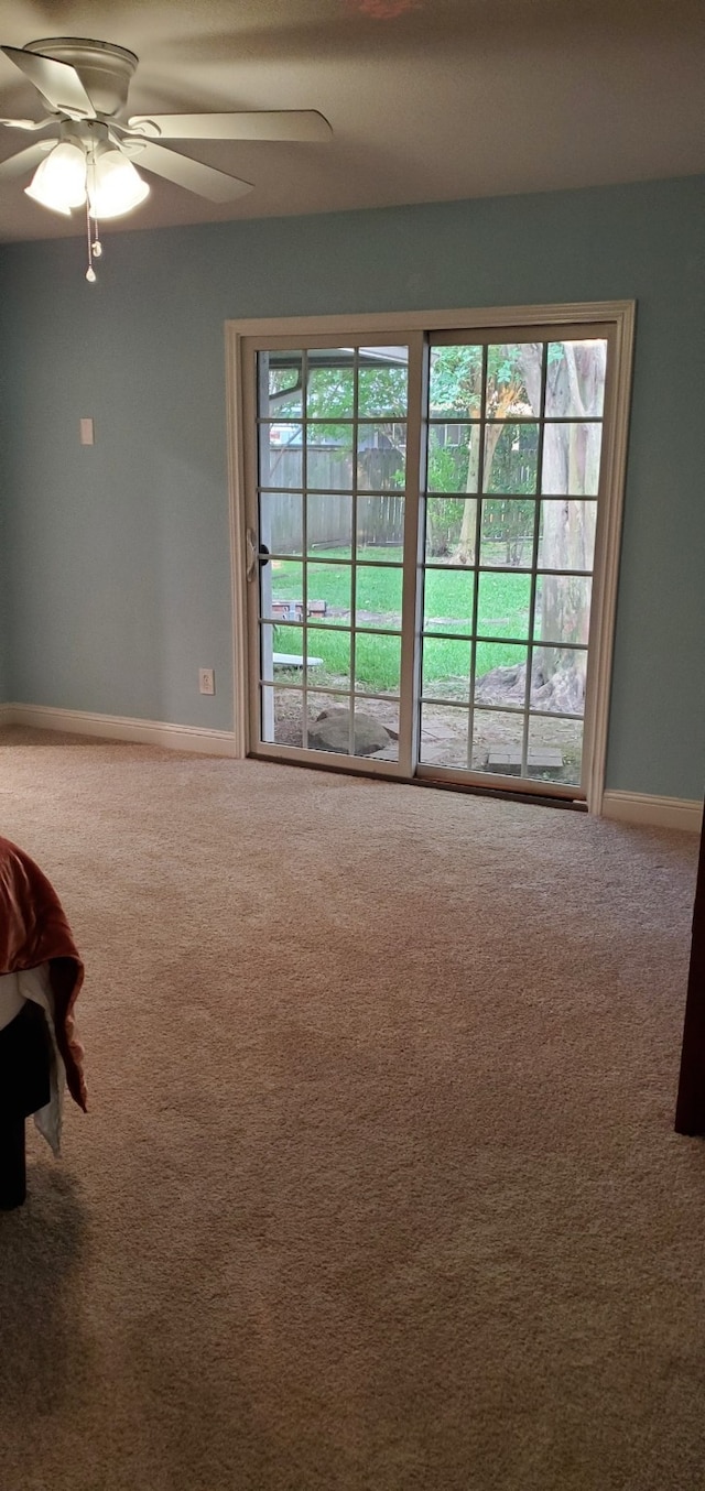 638 Andover St, Spring, TX 77373 - carpeted empty room featuring a ceiling fan and baseboards