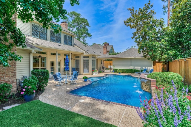 5211 Rothchilde Ct, Houston, TX 77069 - view of swimming pool with a patio area and a pool with connected hot tub