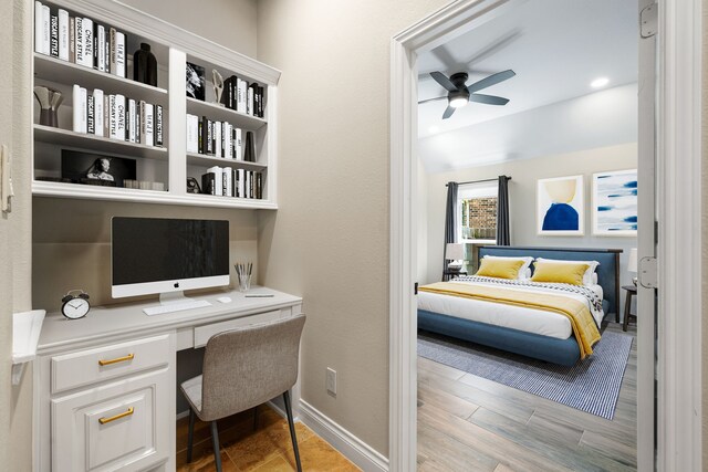 13909 Morgan Bay Dr, Pearland, TX 77584 - bedroom with baseboards and wood finished floors
