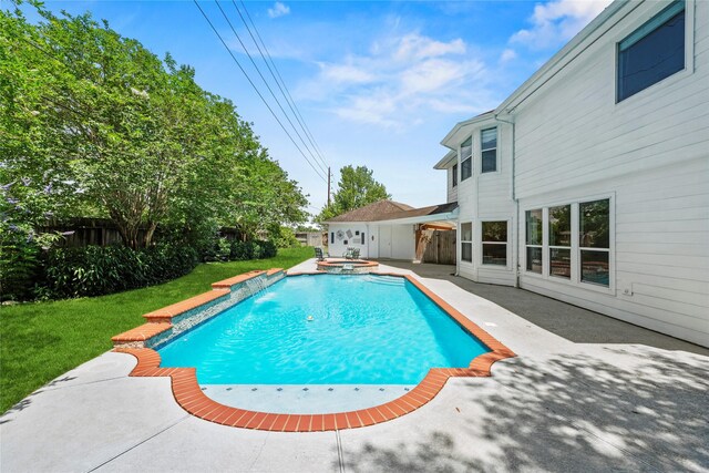 4019 Bellinger Way, Missouri City, TX 77459 - view of pool featuring a patio area and a pool with connected hot tub