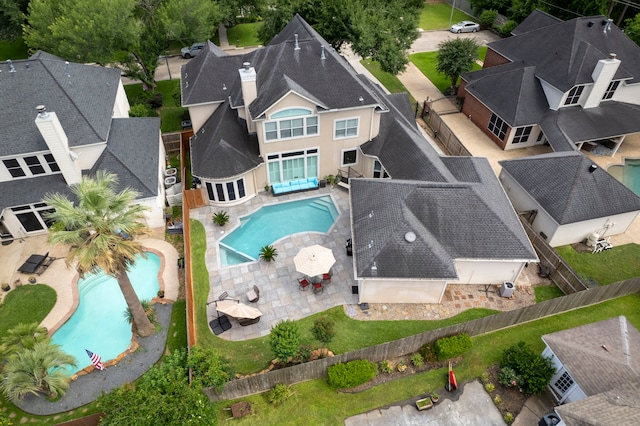 13207 Regency Oak Ln, Cypress, TX 77429 - view from above of property featuring a pool
