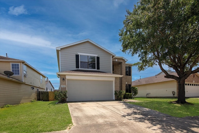 8111 Sanders Forest Ct, Humble, TX 77338 - traditional home with brick siding, an attached garage, and concrete driveway