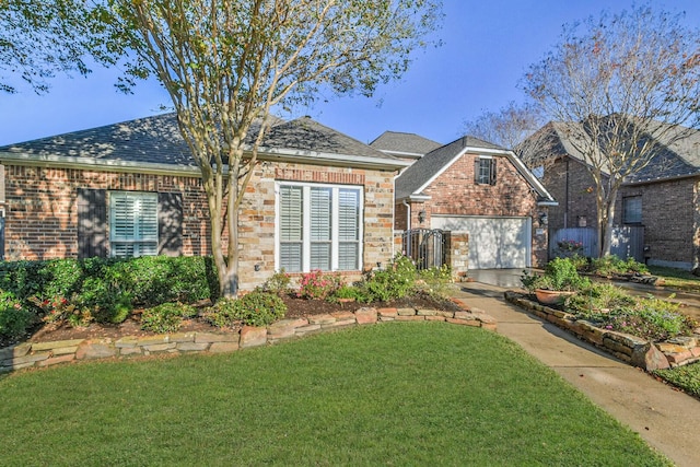 18618 Arlan Lake Dr, Spring, TX 77388 - view of front facade featuring brick siding, a front lawn, and roof with shingles