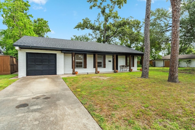6038 Woodbrook Ln, Houston, TX 77008 - view of front of home featuring a garage, driveway, brick siding, roof with shingles, and a porch