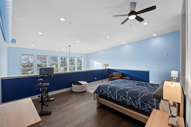 2323 Polk St Unit 302, Houston, TX 77003 - bedroom featuring wood finished floors, recessed lighting, and baseboards