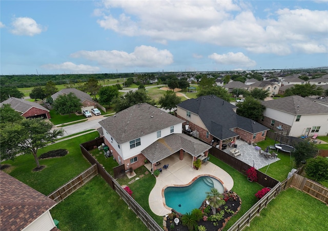 13703 View Meadow Ln, Houston, TX 77034 - aerial view of residential area featuring a pool
