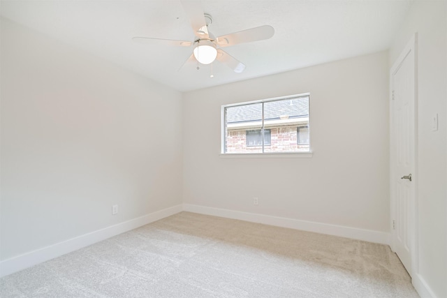 1210 E Rutgers Ln, Deer Park, TX 77536 - carpeted spare room with baseboards and a ceiling fan