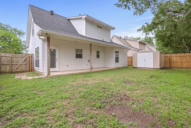 615 Columbus St, College Station, TX 77840 - back of property with a patio and a shingled roof