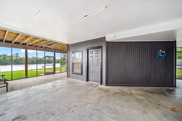 215 Selkirk Rd, Matagorda, TX 77414 - unfurnished sunroom with a water view