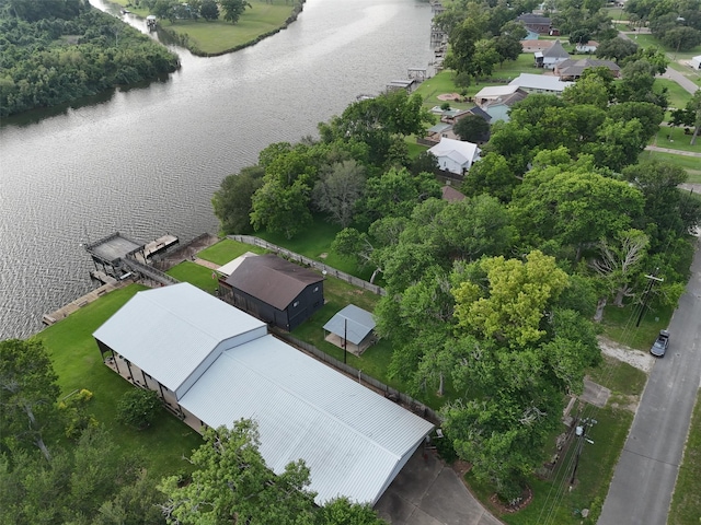 215 Selkirk Rd, Matagorda, TX 77414 - aerial perspective of suburban area featuring a large body of water