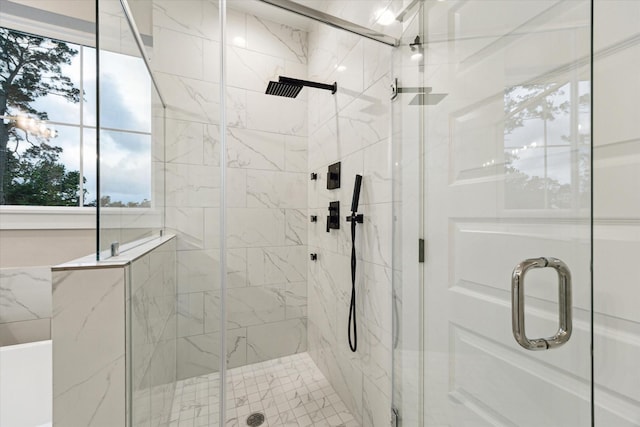 807 Martin St Unit C, Houston, TX 77018 - bathroom with a marble finish shower