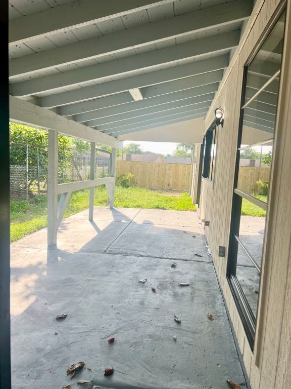 15730 Corsair Rd, Houston, TX 77053 - fenced backyard featuring a patio area