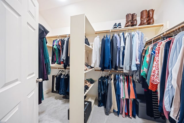 5741 Kansas St, Houston, TX 77007 - walk in closet with carpet floors and vaulted ceiling